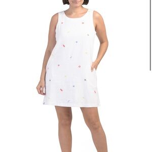 C&C CALIFORNIA
Linen Blend Beach Print Mini Dress